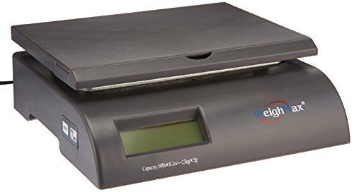 Weighmax capacity postal shipping scale, battery and ac adapter included, gray for sale
