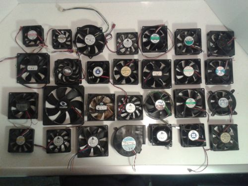 Lot of (28) 12VDC Brushless Cooling Fans for CPU,Robotics,Electronics Lot# 1