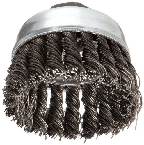 Weiler vortec pro knot wire cup brush 3&#034; 5/8 -11 arbor new in package for sale