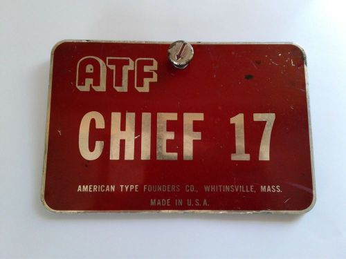 ATF CHIEF 17 OFFSET PRINTING PRESS MACHINE PART LID COVER RARE