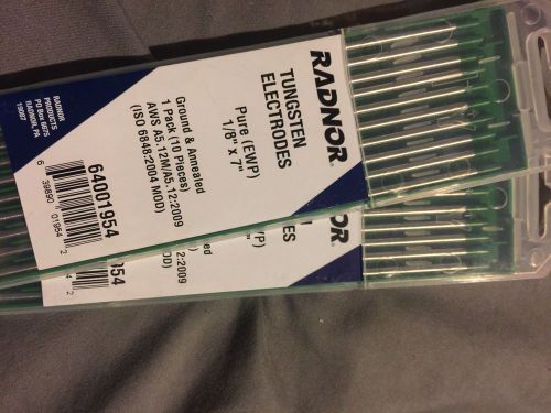 RADNOR Pure Tungsten Electrodes 1/8&#034; By 7&#034;