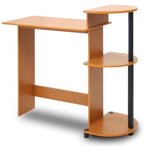 Furinno 11181LC/BK Compact Computer Desk, Light Cherry/Black