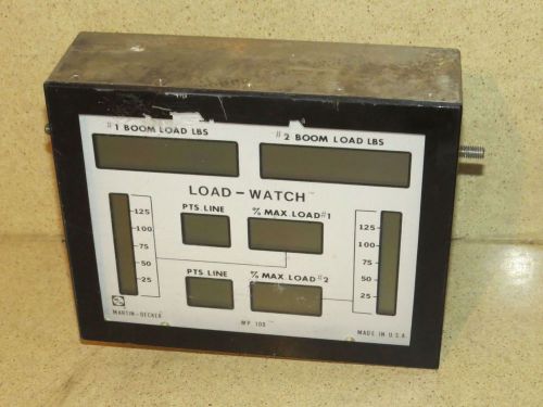 MARTIN DECKER DATA DISPLAY LOAD WATCH MP100 P/N M11036A