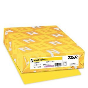 Neenah Astrobrights Premium Color Paper, 24 lb, 8.5 x 14 Inches, 500 Sheets,