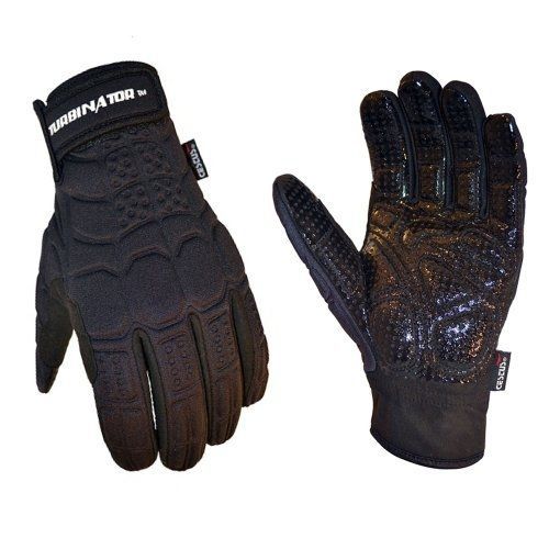 Cestus Pro Series Polychloroplene Turbinator Windproof Glove, Work, Small, Black