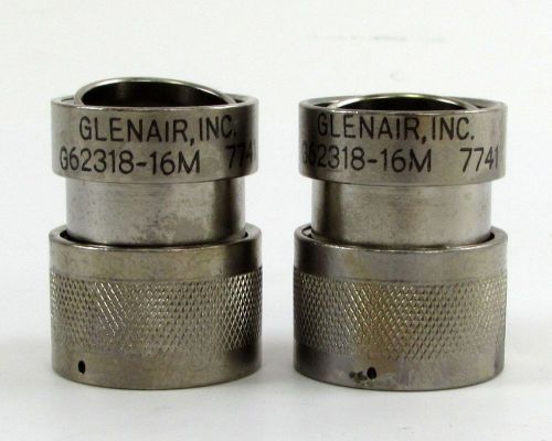 Lot(2) glenair g62318-16m emi/rfi shielded backsells for 38999 series connectors for sale