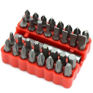 Impact Drill Driver Screwdriver Bits Set 33 PCS Packs Hex/Torx/Slotted/Phillips