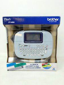 Brother - P-Touch PTM95 Handy Label Maker - Blue Gray and Navy