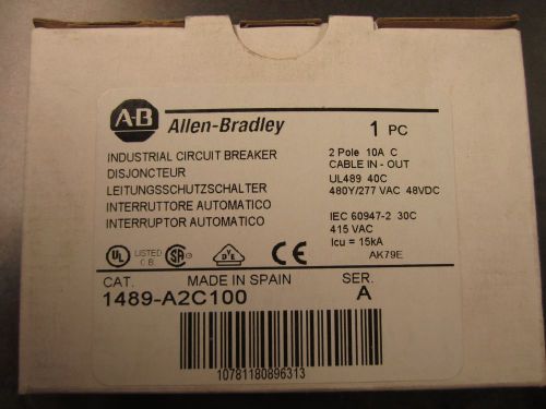 New allen-bradley 1489-a2c100 circuit breaker 10a for sale