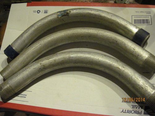 LOT OF 3 Rigid Conduit Elbow, 90 Deg, Conduit Size 1&#034;, Aluminum