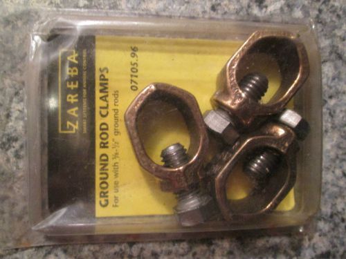 HEAVY DUTY GROUND ROD CLAMPS 5/8&#034; DIRECT BURIAL 3 pkg new zareba nip