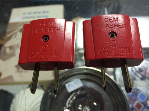 2 Vintage Gem Flasher 100w / 125 vac USA made pat