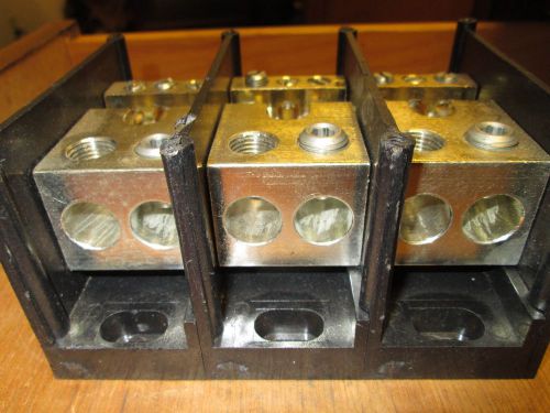 Ferraz shawmut power distribution block 67543 line (2) 4/0 load (6) #2 - #14 3p for sale