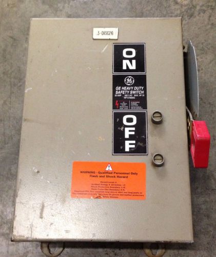 GE 30 Amp 600V 3P Non Fusible Disconnect Switch THN3361J Nema 12