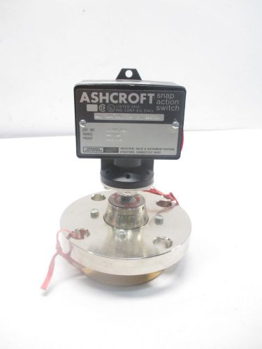 NEW ASHCROFT B424B XCG 15PSI 500PSI 125/250V-AC 15A AMP PRESSURE SWITCH D478679