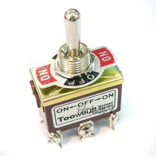 5 ON-OFF-ON DPDT Toggle Switch Latching 15A 250V 20A 125V AC Heavy Duty T702CW