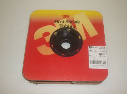 3M FP301 1/2&#034; in x 100&#039; ft Heat Shrinkable Flexible Polyolefin Tubing NEW