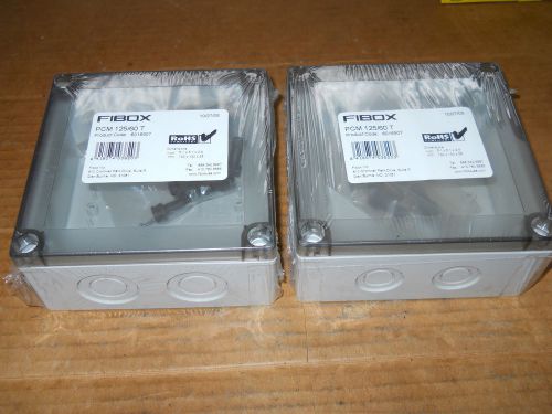 Lot of 2 fibox ul pcm 125/60 t nema 4x polycarbonate enclosure w lift-off cover for sale