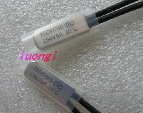 3pcs ksd9700 30?c 250v 5a no thermostat temperature bimetal switch normally open for sale