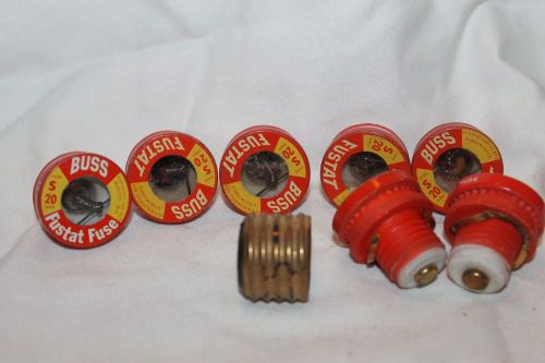 7 Piece Lot BUSS Fustat Fuses Type S &amp; SL 20 Amp