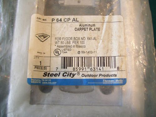 One - new - steel city t &amp; b #p64 cp al - floor box carpet plate for sale