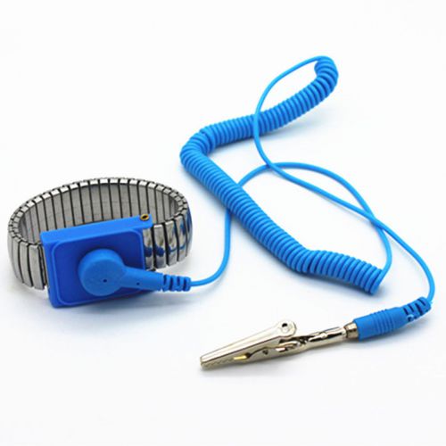 BLUE Anti Static Antistatic ESD Adjustable metal Wrist Strap Band NEW