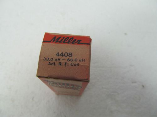 J.W. MILLER TYPE 4408  33.0uH -66.0uH ADJUSTABLE R.F. COIL , VINTAGE, NOS