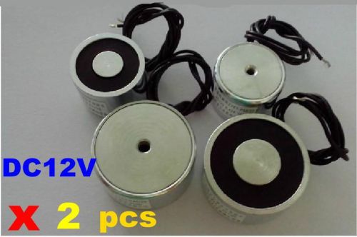 2pcsxRound Electro Holding MagnetDC Solenoid Electromagnet ZYE1-P20/15, 25N, 12V