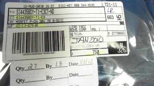 FET/MOSFET P-CHANNEL 30V 7A VISHAY SI4435BDY-T1-E3 4435BDYT1E3 SI4435BDYT1E3