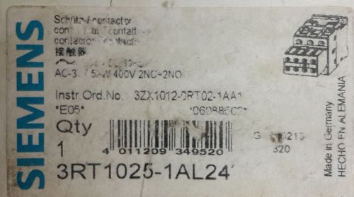 Siemens 3rt1025-1al24 uspp 3rt10251al24 *new* 3zx1012-0rt02-1aa1 + 3rh1921-1ha22 for sale