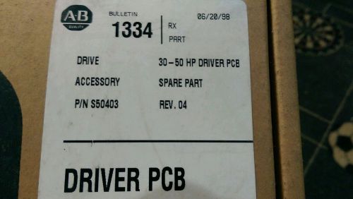Allen bradley 1334 s50403  variable frequency drive new sealed box 30-50 hp for sale