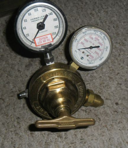 Victor VTS 450D Gas Service Ind Air and Nitrogen Regulator C/W Gauges