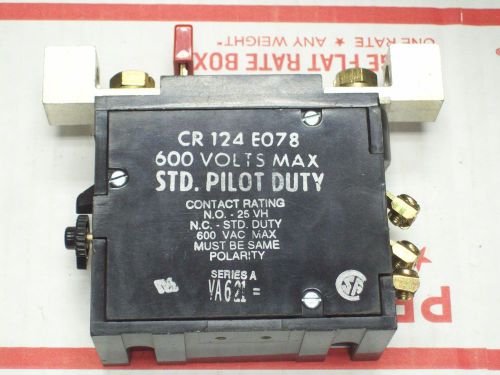 GE CR124EO78  Overload Relay 1 Pole, Series A, CR 124E078