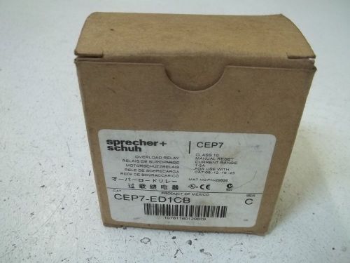 SPRECHER + SCHUH CEP7-ED1CB SER.C OVERLOAD RELAY 1.0-5.0 *NEW IN A BOX*