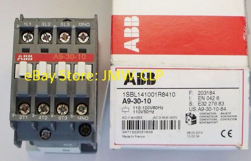 New ABB IEC Contactor A SERIES 120 240 A9-30-10-84 AC-3 4KW-400V 1SBL141001R8410