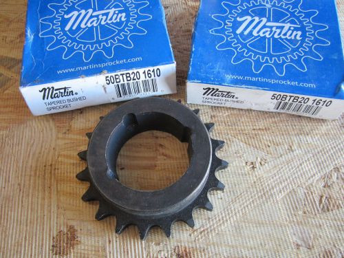 Lot / 2 Martin 50BTB201610 Tapered Bushed Sprockets 20 Teeth NEW