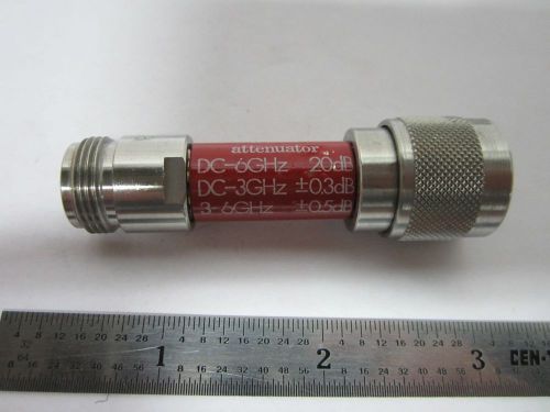 Narda attenuator dc-6 ghz frequency 20db rf microwave bin#a1-m-2 for sale