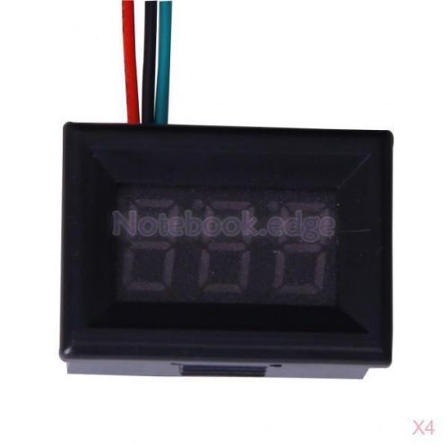 4x green 0.36&#034; led 3 digit digital voltmeter power dc 7-30v car motorcycle auto for sale