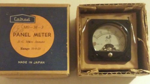 VINTAGE NOS CALRAD D.C. MICRO AMMETER 50-0-50