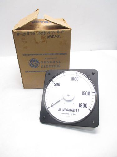 NEW GE DB16 50-121111FAFA1JHS 0-1800 AC MEGAWATTS PANEL METER D480188