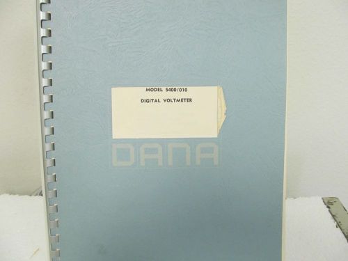Dana 5400/010 digital voltmeter instruction manual  w/schematics for sale