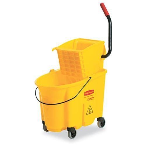 Rubbermaid® Commercial Wavebrake 26 Quart Side Press Mop Bucket &amp; Wringer Combo,