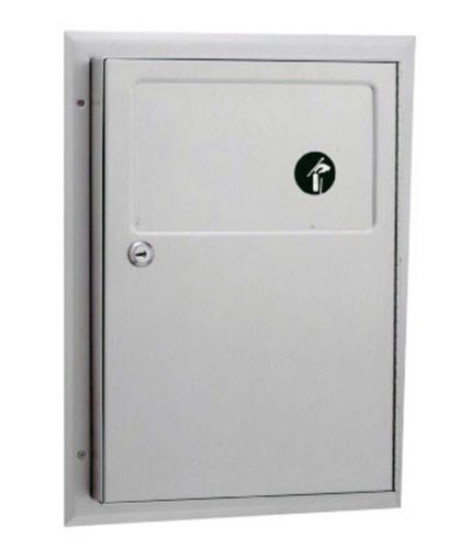 Bobrick B-354 Partition-Mounted Sanitary Napkin Disposal Unit