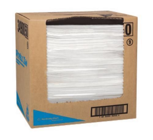 ctn of 900-Kimberly-Clark WypAll X60 WHITE  Shop Towels 12.5x16.8 -NIB-NR