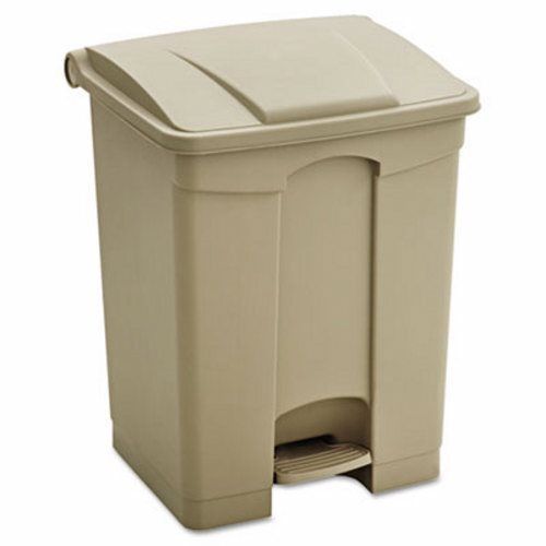 Safco Large Capacity Plastic Step-On Receptacle, 17 gal, Tan (SAF9922TN)