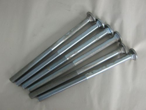 3/4-10 x 12&#034;  Zinc Plated Carriage Bolts w/6&#034; thread - 6pcs.