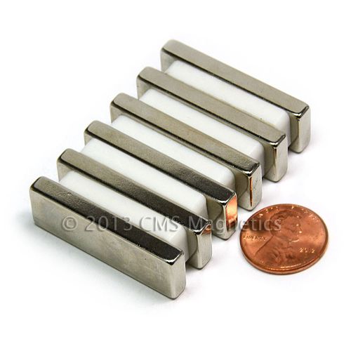 N42 1.5x1/2x3/16&#034; NdFeB Neodymium Magnets Strong 4 PC