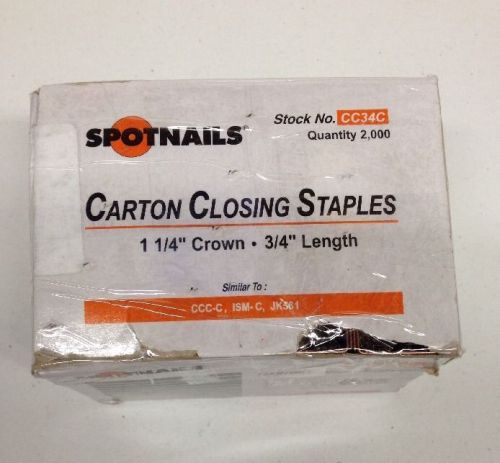 Anchor cc34c 1-1/4-inch crown 3/4-inch leg carton closing staple new for sale