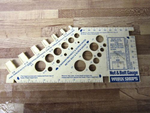 WORK SHOPS NUT &amp; BOLT GAUGE