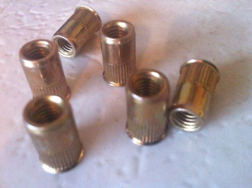 (100) M6 Steel Thin Sheet Head Splined Body Rivet Nuts/Rivnuts/Nutserts